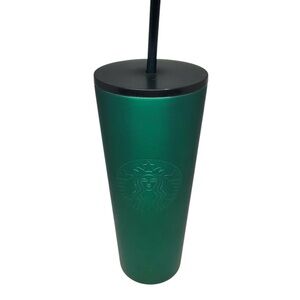 Starbucks NWT Shiny Green & Black Simple Tumbler Cup